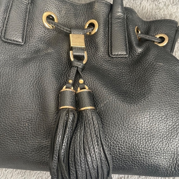 Micheal kors  Leather Camden Draw string Medium black Hobo Bag - Picture 6 of 7